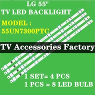 NEW 4 PCS LG 55UN7300PTC TV LED BACKLIGHT LGP55T-19U1 55UN7300