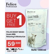 Felice goat milk body wash 1000ml Buy 1 Get1