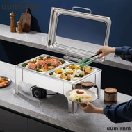 UUMIR Buffet Stove, with Transparent Hydraulic Lid Stainless Steel Chafing Dish Buffet Set,  6/9L Bu