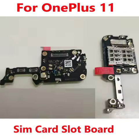 Original For OnePlus 11 1+ 11 SIM Card Slot Tray Socket Reader Board Port Connector Microphone Mic P