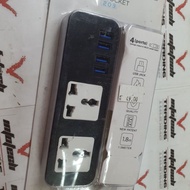 EV-4A Multi Plug 4x USB Socket and 2x 3-Pin UK Plug Charger
