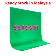 [ Local Ready Stock ] 5.9x9.2ft/ 180x280cm Green Screen Backdrop Stand Studio Photography Background