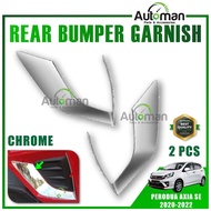 Perodua Axia SE 2020 - 2023 Car Rear Chrome Black Carbon Bumper Garnish Bumper