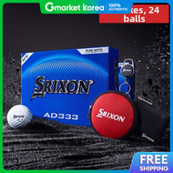 Dunlop | 2 Boxes 24 Balls Dunlop Srixon New Ad333 2-Piece Golf Balls + Srixon Reel Ball Cleaner Pouc