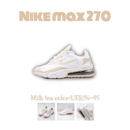 韓國代購現貨免運 Nike Air Max 270 React奶茶色 白色 白藍紅 雲朵棉花糖 情侶款男女鞋