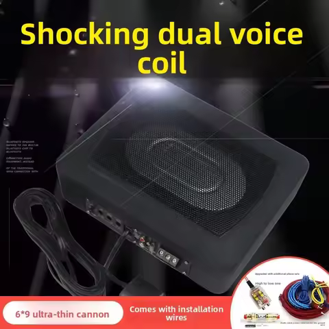 Durable Ultra-thin 6X9-inch Small Steel Cannon 12V Heavy Bass Car Subwoofer Audio Modification Activ