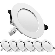 [2475] LED recessed Ceiling Light,7W Downlights 700LM Cool White 4500K,Set of 6 spotlights,Cut Φ75-95MM,AC175~265V,Round