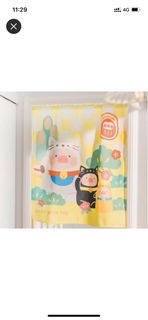 Lulu 豬 門簾 黃色 招財 限量 新年版 貓