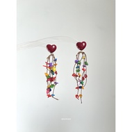 Dopamine Love Tassel Earrings Female Super Beautiful Unique Exaggerated Beautiful Earrings Niche Des
