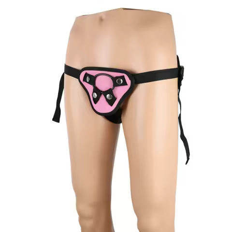 Four-ring Wear Leather Pants Female Masturbator Lesbian Wearable Dildo Pants Adult SexToys