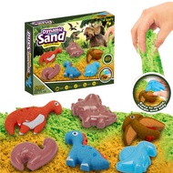 Kinetic Sand Play Table with Fruit and Ice Cream Molds Kids Sensory Toy Set for Creative Play and De