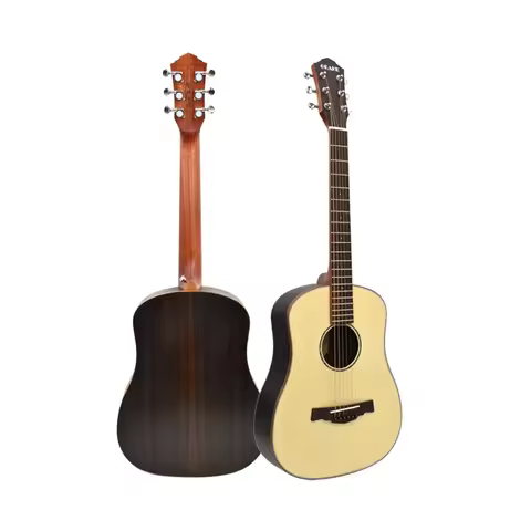 Geake G-34A High Quality 34-Inch Top Solid Acoustic Guitar Classical Style Spruce Rosewood Maple Mah