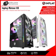 Inplay Meteor 03 Tempered Glass Mesh Front ATX PC Case Inplay by EJD [CASE ONLY  , NO FANS]