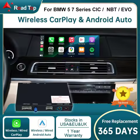 RoadTop Wireless CarPlay for BMW Series 5 7 F10 F11 F07 GT F01 F02 F03 F04 2009-2020 with Android Mi
