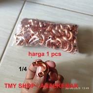 1 pcs Uben indoor home AC UBEN 1/ 4 RINGS / U-BENDRing U BEN AC COPPER/ | 1/4 Ac Evaporator Connecti