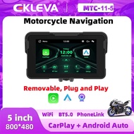 EKLEVA Wireless CarPlay Moto Android Auto Portable Digital Motorcycle Dashboard Motorcycle Dual Blue