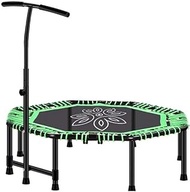 YFDM Trampoline - Mini Trampoline For Adults Kids Fitness,Cardio Trampolines Trainer With Adjustable Handle Bar For Indoor Outdoor Yoga Workout Exercise