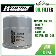 Works Engineering Performance Engine Oil Filter JPM S3/4