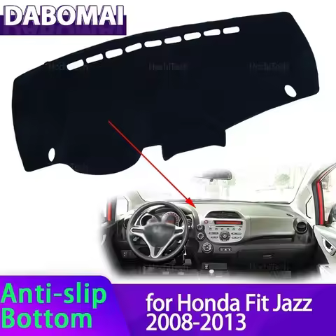 For Honda Fit Jazz 2008-2013 GE6 GE7 GE8 GE9 Car Dashboard Cover Avoid Light Pad Instrument Panel Ma