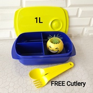 Tupperware Reheatable Lunch Box (1) 1.25L + FREE Fork and Spoon