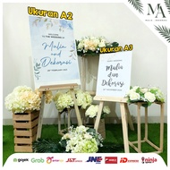 Welcome Sign Wedding Engagement Decorative Board Proposal + Wooden Standing Wooden Decorative Board 
