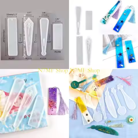 N7MF Epoxy Resin Mold Silicone Moulds Pipa Rectangle DIY Clear Casting Mould for Craft Decor