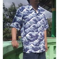 kemeja uniqlo kerah terbuka