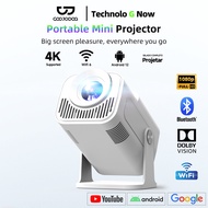 GOJODOQ Android 11.0 High Stand & 270° Free Angles Projector | 50000 hours l Automatic Keystone Corr