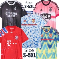 【health】 【Ready Stock】 20-21Real Madrid MU Bayern Arsenal HUMANRACE fan version Football Special Edition Jersey