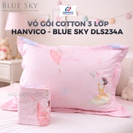HANVICO 3-LAYER PILLOW CASE – BLUE SKY – COTTON PILLOW CASE – DLS234A (50x70cm)