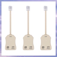 (V L A O)3Pcs ADSL Splitter for Phone Line Phone Jack Splitter In-Line DSL Filter Telephone Modem AD