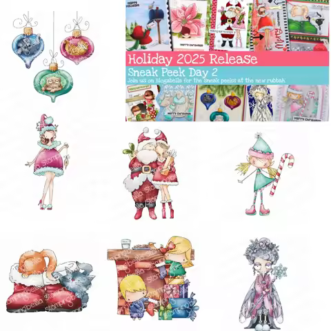 August Christmas 2025 New Release Girl Santa Oddball Fairy Clear Stamps for DIY Making Card Scrapboo