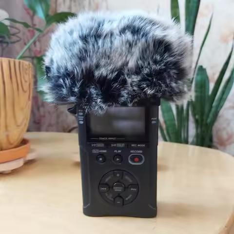 Pop Filter Dead Cat Fur Microphone Windscreen Indoor Sponge Wind Muff Cover For Tascam DR40 Dr40X DR