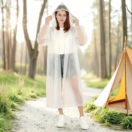 2pcs/5pcs Adult Portable Raincoat - Transparent EVA Reusable Waterproof Rain Poncho With Drawstring 