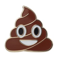 Poop Emoji Pin Series by Real Sic - Emoji Poop Enamel Pins - Glittery Pink Poop Emoji Kawaii Pin