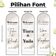 Stiker Mirror Wedding Sign - Stiker Cutting Mirror Dekorasi Wedding Engagement Welcome Sign