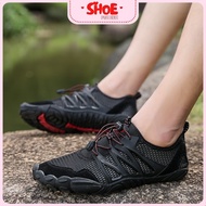 【Sher】Unisex Amphibious Rubber Beach Shoes Aqua Five Fingers Sports Shoes Women&Men Aqua Shoes Beach