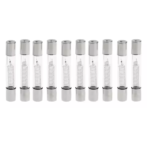 10 Pcs Microwave Oven Fuses Tubes 5KV 0.8A 800MA Microwave Quick Blow Glas Tube Replacement Parts