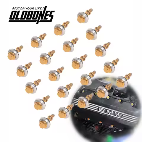 21PCS For BMW K100 K75 Cafe Racer Valve Cover Seal Bolts Titanium Engine Screw With Rubber Bush 16V 