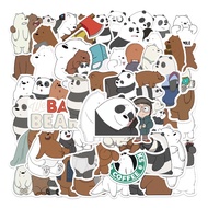 50 pcs We Bare Bears Cartoon Waterproof PVC Stickers