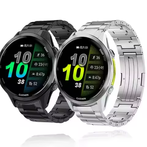 20mm 20mm Quick-release Strap for Garmin Forerunner 265 955 255 165 645 745 55 965 Titanium Metal Wa