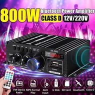 AK380 power audio amplifier karaoke home theater amplifier 2 channel Bluetooth Class D amplifier USB/SD aux input