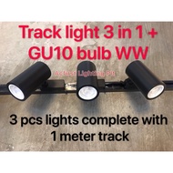 TRACK LIGHT 3 in 1 with GU10 Bulbs WW