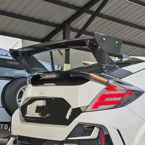 Suitable For Honda Civic FK8 Type R Carbon Fiber Retrofit GT Large Tail VARIS Spoiler Fixed Wind Win