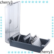 CHERRY Business Card Holder, Black Plastic  Organizer, Box Storage Credit Card Holder Office