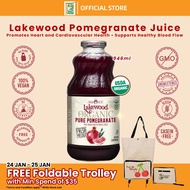 Lakewood Organic Pure Pomegranate Juice (946ml) For High Cholesterol | No Added Sugar | No Preservat