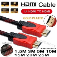 HDMI Cable V1.4 3D Gold plated extender High Speed audio video Full HD 1080P 2K 4K 8K PS3 PS4 XBOX PC projector TV
