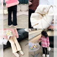 Girls' flared pants, super beautiful fur-lined flared pants.