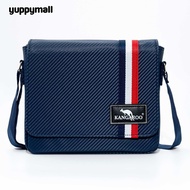 กระเป๋าสะพายข้างผู้ชาย Kangaroo รุ่น Limited หนังคาร์บอนเคฟล่า ทรงเมสเซ็นเจอร์ ใส่ไอแพด สมุด หนังสือ