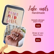 HANDMADE FAKE NAILS/ FAKE NAILS SIMPLE FAKE NAILS